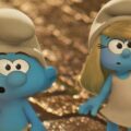 James Corden and Rihanna in “Smurfs.”