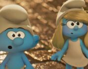 James Corden and Rihanna in “Smurfs.”