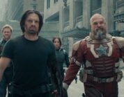 Wyatt Russell, John Walker, David Harbour, Sebastian Stan, and Hannah John-Kamen in “Thunderbolts*.”