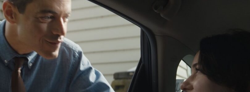 Rami Malek and Rachel Brosnahan in “The Amateur.”