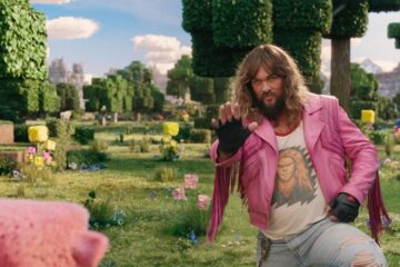 Jason Momoa in “A Minecraft Movie.”
