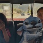 Maia Kealoha (from left) as Lilo, Stitch, and Sydney Agudong as Nani in Disney’s live-action “Lilo & Stitch.”