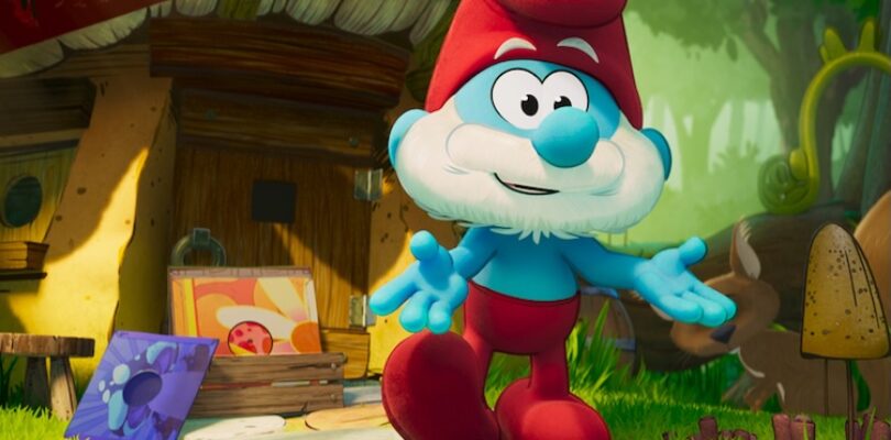 Papa Smurf (John Goodman) in “Smurfs” from Paramount Animation.