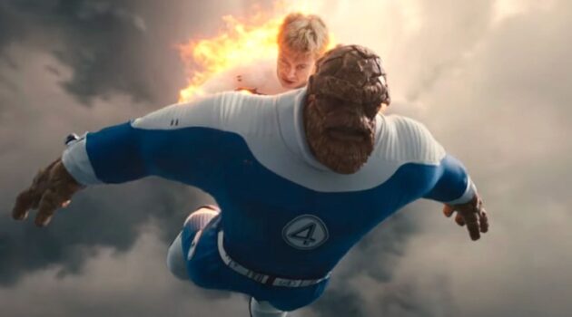 Ebon Moss-Bachrach and Joseph Quinn in “The Fantastic Four: First Steps.”