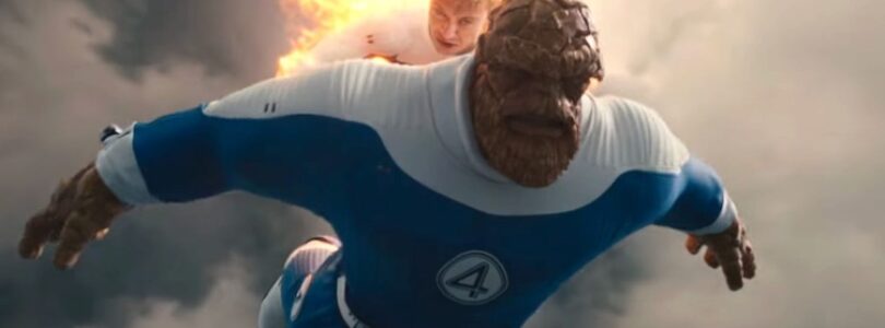 Ebon Moss-Bachrach and Joseph Quinn in “The Fantastic Four: First Steps.”