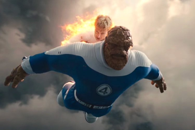 Ebon Moss-Bachrach and Joseph Quinn in “The Fantastic Four: First Steps.”