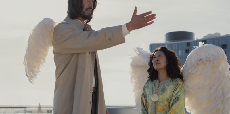 Keanu Reeves as Gabriel and Sandra Oh as Martha in “Good Fortune.”