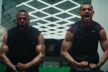 Isaiah White (Marlon Wayans; from left) and Cameron Cade (Tyriq Withers) in HIM, directed by Justin Tipping.