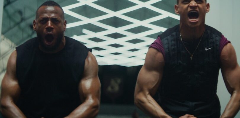 Isaiah White (Marlon Wayans; from left) and Cameron Cade (Tyriq Withers) in HIM, directed by Justin Tipping.