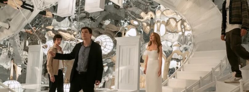 Jesse Eisenberg, Isla Fisher, Dominic Sessa, Taniel, and Justice Smith in “Now You See Me: Now You Don't.”