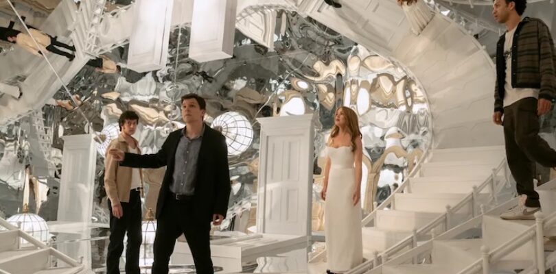 Jesse Eisenberg, Isla Fisher, Dominic Sessa, Taniel, and Justice Smith in “Now You See Me: Now You Don't.”