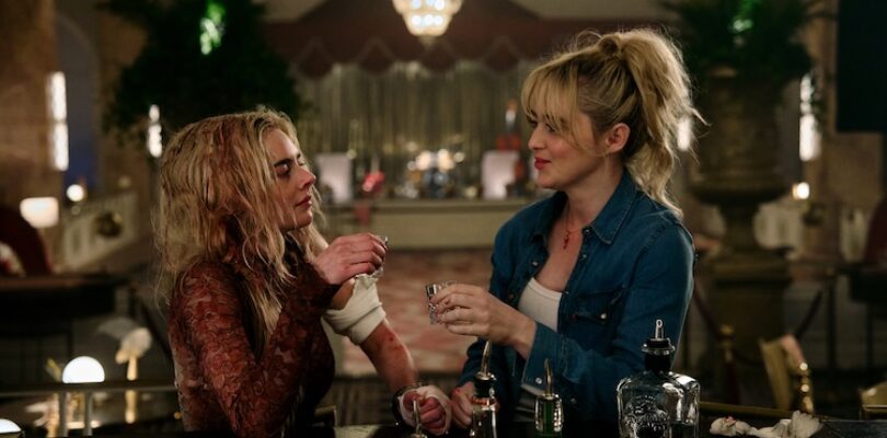 Samara Weaving and Kathryn Newton in READY OR NOT 2: HERE I COME.