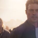 Karl Urban and Jessica McNamee in “Mortal Kombat II.”