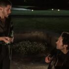 Nick Jonas (left) and Paul Rudd in “Power Ballad.”