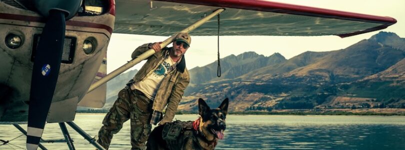 James Belmont (Brad Pitt) and Odin in Heart of the Beast from Paramount Pictures.