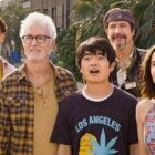 Ken Marino, John Slattery, Miles Gutierrez-Riley, Ben Wang, and Zoey Deutch in “Gail Daughtry and the Celebrity Sex Pass.”