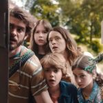 Phoenix Laroche, Delilah Bennett-Cardy, Andrew Garfield, Claire Foy, and Billie Gadsdon in “The Magic Faraway Tree.”
