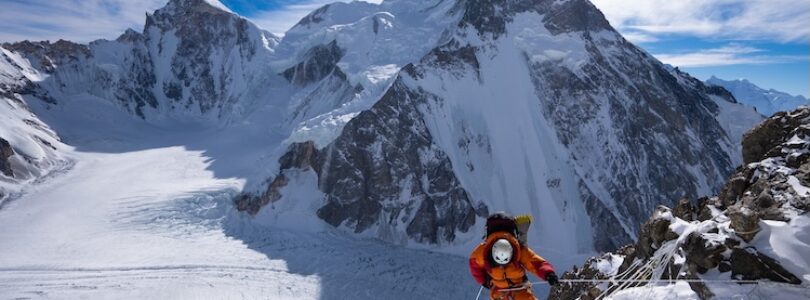A mountaineer in “The Last First: Winter K2,” premiering October 2, 2026 on Apple TV.